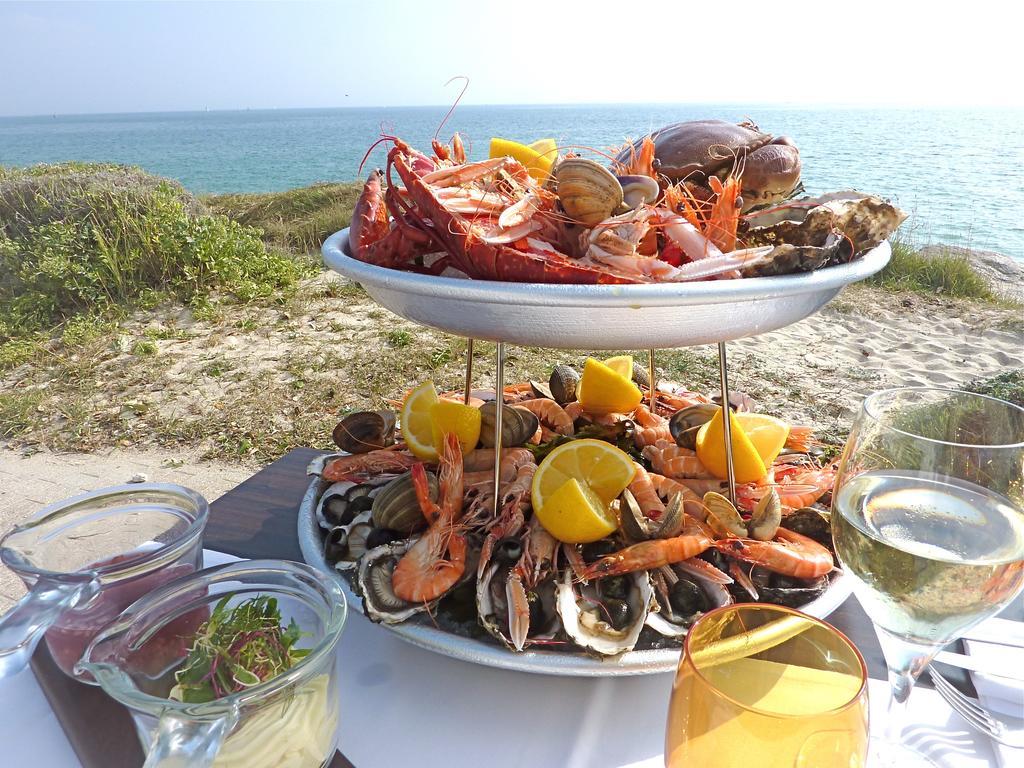Logis Hotel & Restaurant Les Mouettes - Larmor Plage, Proche De Lorient Buitenkant foto